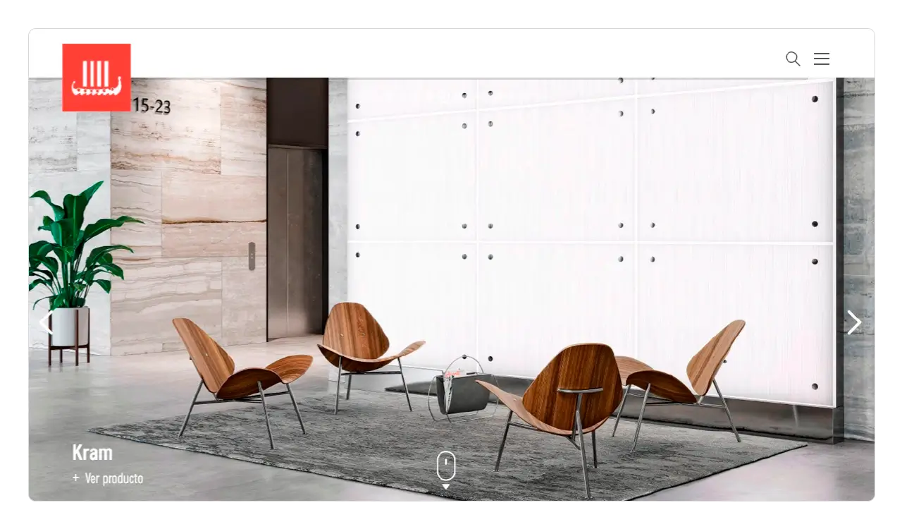 Scanform: portada (home) con slider principal full screen y diseño minimalista.